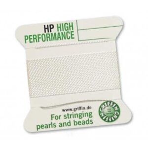 Pearl silk high performance white 1 needle card 2m (€ 1.00 / m)