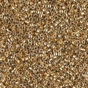 Delica Beads by Miyuki DB0034 24kt gold light plated 5g