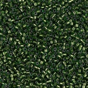 Delica Beads by Miyuki DB0182 silverlined jade green 5g