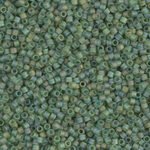 Perles Delica par Miyuki DB1282 olive transparent mat AB 5g