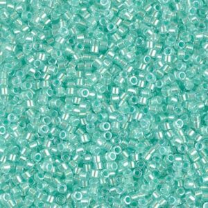 Delica Beads by Miyuki DB1707 mint pearl lined glacier blue 5g