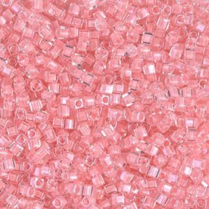 Miyuki Cube SB18-204 baby pink lined crystal 5g