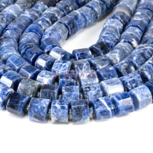 Sodalite wheels faceted approx. 8 x 13 mm, 1 strand
