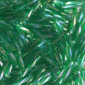 perles de bugle torsadées Miyuki TW2012-179 vert transparent AB 5g