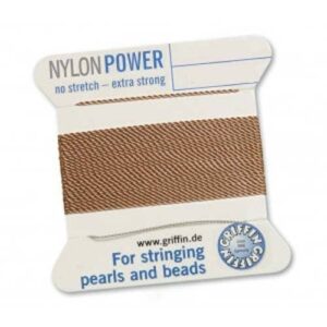 Pearl silk nylon Power beige cards 2m (€ 0.70 / m)