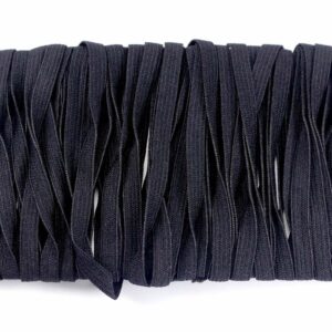 Ruban élastique nylon noir Ø 5mm plat 10m
