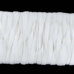 Elastic nylon tape white Ø 5mm flat 10m