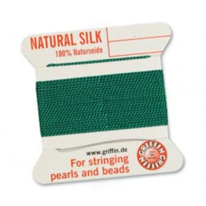 Pearl silk natural green cards 2m (€ 0.80 / m)