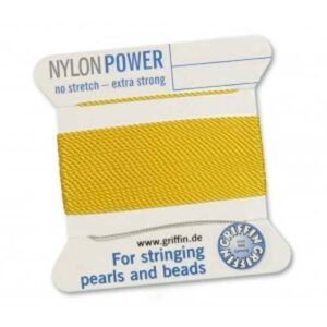 Fil de soie nylon power Cartes jaune clair 2m (0,70 € / m)