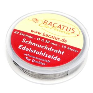 (0,99€/m) Schmuckdraht Edelstahlseide economy 49 Stränge