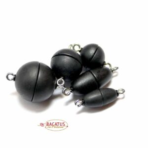 Magnetic clasp plastic black matt * top quality *