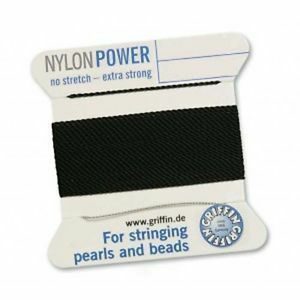 Pearl silk nylon power black cards 2m (€ 0.70 / m)