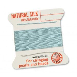 Pearl silk natural turquoise cards 2m (€ 0.80 / m)