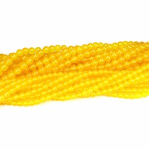 Achat Kugel glanz gelb ca. 4-8mm, 1 Strang