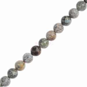 African turquoise round faceted 2 – 12 mm, 1 strand