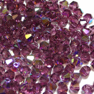 Perles de cristal Bicône PRECIOSA améthyste AB 3-6 mm