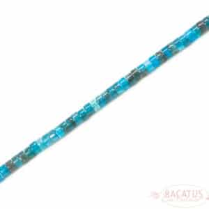 Apatite Heishi pearls blue tones approx. 2x4mm, 1 strand