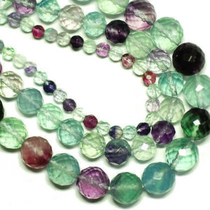 Rainbow faceted round 2 – 10 mm, 1 strand