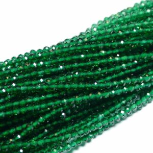 Spinell facettiert grün ca. 2mm, 1 Strang