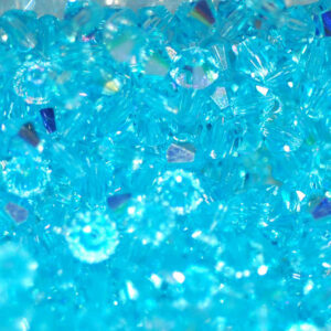 Perles de cristal Bicône PRECIOSA aqua bohemica AB 4-8 mm