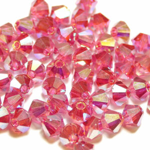 Perles Cristal Bicône PRECIOSA rosé 2AB 4 mm