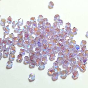 Crystal beads Bicone PRECIOSA violet 2AB 4 mm