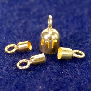Tube Ends with closed eye 925 silver * gold-plated * Ø 2-5 mm