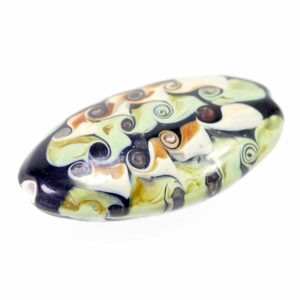 Perle en céramique avec motif Ø 39x20x9 mm