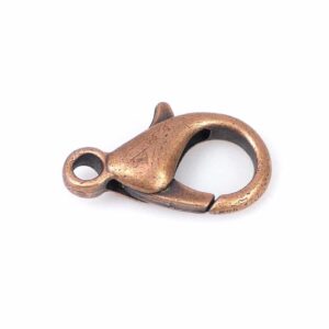 Mousqueton métal cuivre 12-14 mm 10 pièces