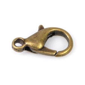 Carabiner metal brass 12-14 mm 10 pieces