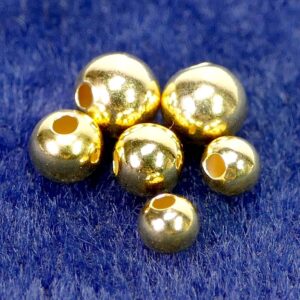 Hollow balls 925 silver *gold plated* small hole Ø 3 – 6 mm