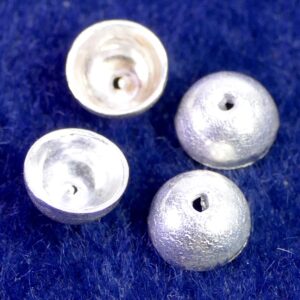 Pearl cap smooth 925 silver Ø 7×3.7 mm