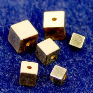 Cube 925 silver * gold-plated * Ø 3 – 5 mm