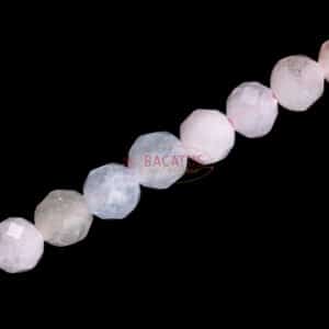 Morganite faceted round 2 & 3 mm, 1 strand