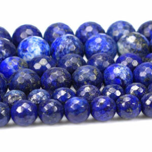 Boule de lapis lazuli facettée 2-14 mm, 1 fil