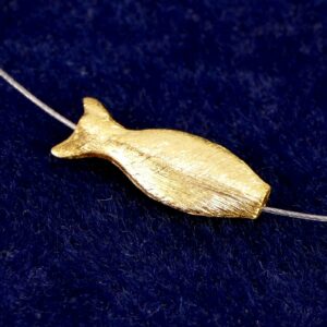 Fish 925 silver * gold-plated * brushed Ø 20×6 mm