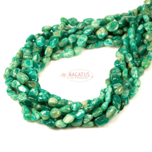 Russian amazonite nuggets approx. 4 x 8 mm, 1 strand