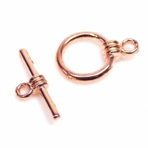 T-clasp toggle clasp rose gold 15 mm