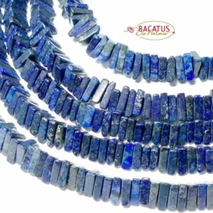 Lapis lazuli triangles 8 mm, 1 strand
