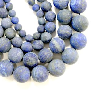 Lapis lazuli matt round 2 – 18 mm, 1 strand