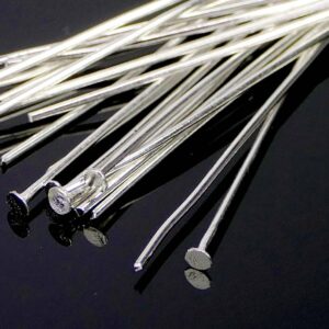 Head pins with plate metal silver-plated 300 pieces