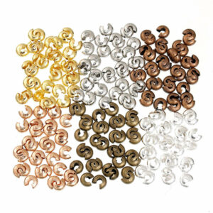 Crimp Cover Laminating Beads Mix 2 sizes, 6 colors