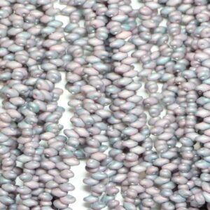 SuperDuo Beads Twin 2.5 × 5 mm Chalk Nebula Mat (24), 1 fil