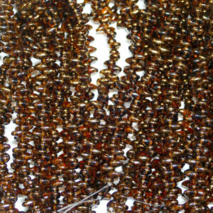 SuperDuo Beads Twin 2.5 × 5 mm Dark Topaz Semi Bronze Luster (25), 1 strand