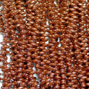 SuperDuo Beads Twin 2.5 × 5 mm Opaque Chocolate White Luster (29), 1 strand