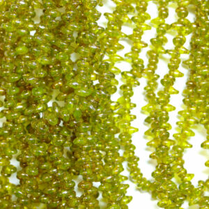 SuperDuo Beads Twin 2.5×5 mm Vega on Amber (70), 1 strand