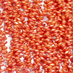 SuperDuo Beads Twin 2.5×5 mm Pearl Shine Light Coral (87), 1 strand