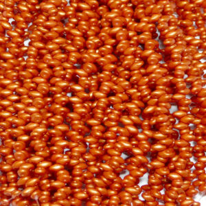 SuperDuo Beads Twin 2.5×5 mm Gold Shine Orange (91), 1 strand