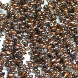 SuperDuo Beads Twin 2.5×5 mm Tweedy Copper (96), 1 fil