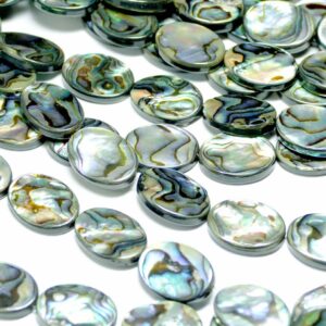 Abalone mother-of-pearl oval size selection, 1 strand